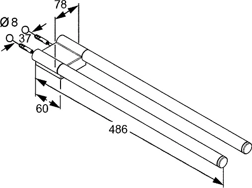 Полотенцедержатель Kludi A-XES хром 4897705