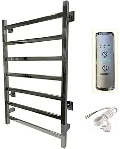 Полотенцесушитель электрический лесенка Тругор Пэк 20 кв 60х40 полированная сталь Полотенцесушитель электрический лесенка Тругор Пэк 20 кв 60х40 полированная сталь, 3