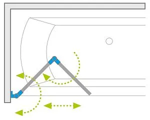 Шторка на ванну 1200мм прозрачное стекло Radaway Essenza New PND 120 L 207212-01L, 3