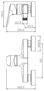Смеситель для душа SMARTsant Фалькон хром SM283504AA, 2
