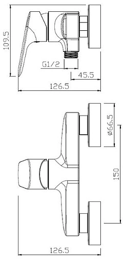 Смеситель для душа SMARTsant Фалькон хром SM283504AA Смеситель для душа SMARTsant Фалькон хром SM283504AA