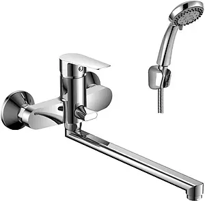Смеситель для ванны с длинным изливом Rossinka хром S35-33 Смеситель для ванны с длинным изливом Rossinka хром S35-33, 1