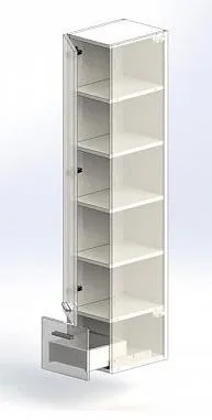 Шкаф-пенал подвесной Aquanet Верона 30 R белый 00175390 Шкаф-пенал подвесной Aquanet Верона 30 R белый 00175390, 3