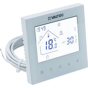 Проводной комнатный терморегулятор двухконтурный НО/НЗ 230В Valtec белый VT.AC634.1.0, 1