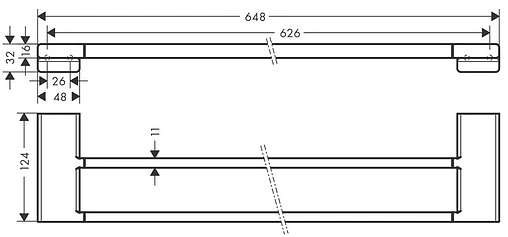 Полотенцедержатель Hansgrohe AddStoris шлифованная бронза 41743140