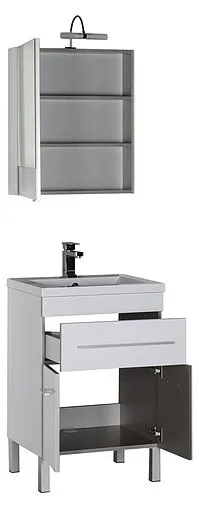 Шкаф-зеркало Aquanet Верона 58 L белый 00175344