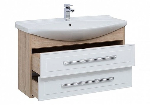 Тумба под умывальник Aquanet Остин 105 белый/дуб сонома 00201732