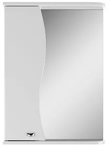 Шкаф-зеркало Айсберг Волна 50 L белый DA1042HZ, 5