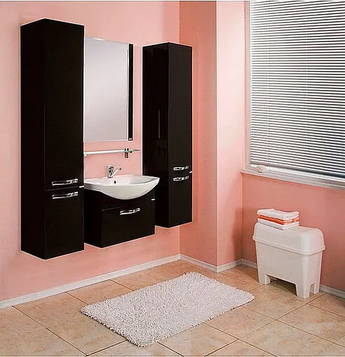 Шкаф-пенал подвесной с бельевой корзиной Aquaton Ария М 35 чёрный 1A134403AA950 Шкаф-пенал подвесной с бельевой корзиной Aquaton Ария М 35 чёрный 1A134403AA950