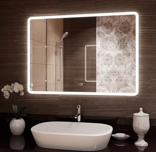 Зеркало с подсветкой Continent Demure Led 100x70 с подогревом белый ЗЛП1134