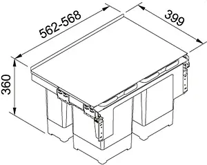 Мусорная система Franke Garbo 60-4 121.0200.676 Мусорная система Franke Garbo 60-4 121.0200.676, 2