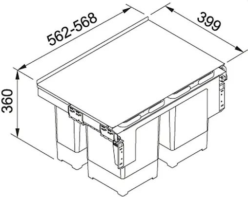 Мусорная система Franke Garbo 60-4 121.0200.676