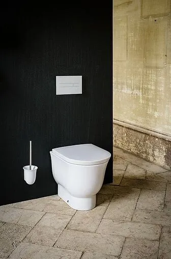 Унитаз приставной безободковый Laufen New Classic Rimless белый 8.2385.1.000.000.1