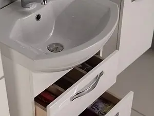 Тумба-умывальник подвесная Aquaton Ария 50 M белый 1A1400K0AA010, 4