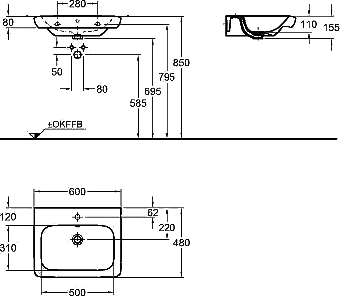 Раковина Keramag it! 60 белый 121960000 Раковина Keramag it! 60 белый 121960000