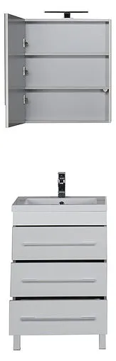 Шкаф-зеркало Aquanet Верона 58 L белый 00175344