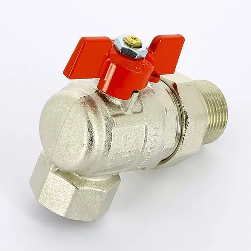 Кран шаровый с американкой угловой 1"в x 1"н Uni-fitt 133T4000 Кран шаровый с американкой угловой 1"в x 1"н Uni-fitt 133T4000