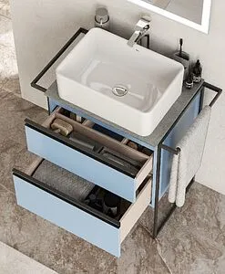 Тумба-умывальник подвесная Roca Domi 60 небесный синий ZRU9307870+ Тумба-умывальник подвесная Roca Domi 60 небесный синий ZRU9307870+, 5