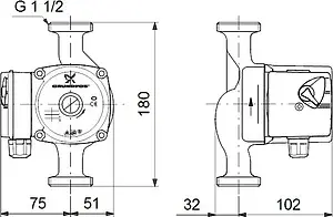 Насос циркуляционный Grundfos UPS 25-40 N 180 96913060, 3
