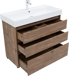 Тумба-умывальник напольная Aquanet Nova Lite 100 дуб рустикальный 00302480+ Тумба-умывальник напольная Aquanet Nova Lite 100 дуб рустикальный 00302480+, 5