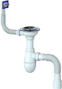 Сифон бутылочный для мойки с переливом Unicorn В425P Сифон бутылочный для мойки с переливом Unicorn В425P, 1