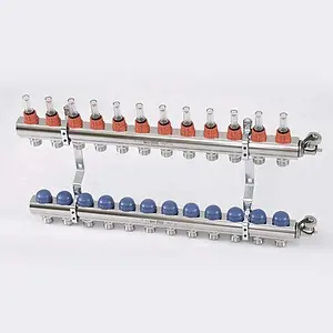 Группа коллекторная с расходомерами 12 отводов 1&quot;в/в x ¾&quot;ек Uni-fitt 440E4312, 2