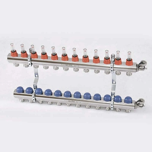 Группа коллекторная с расходомерами 12 отводов 1&quot;в/в x ¾&quot;ек Uni-fitt 440E4312