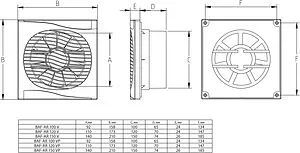Вентилятор вытяжной Ballu BAF-AR 100 V белый Вентилятор вытяжной Ballu BAF-AR 100 V белый, 2