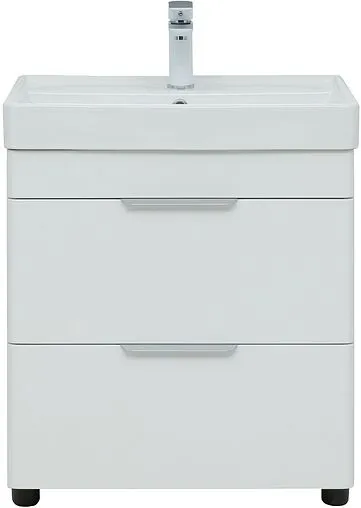 Тумба-умывальник напольная Aquanet Ирис new 60 белый глянец 00310152+