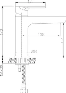 Смеситель для раковины Rossinka хром RS33-13 Смеситель для раковины Rossinka хром RS33-13, 2