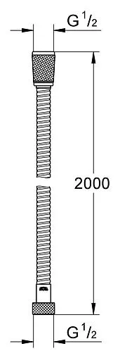 Шланг для душа Grohe Movario 200см хром 28413000