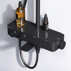 Душевая система с термостатом для ванны Am.Pm Inspire 2.0 чёрный матовый F0750A522 Душевая система с термостатом для ванны Am.Pm Inspire 2.0 чёрный матовый F0750A522, 5