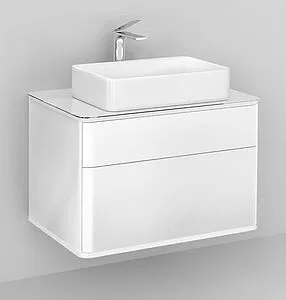 Тумба-умывальник подвесная Jorno Pastel 80 белый жемчуг Pas.01.82/P/W+MLN-7050H Тумба-умывальник подвесная Jorno Pastel 80 белый жемчуг Pas.01.82/P/W+MLN-7050H, 4