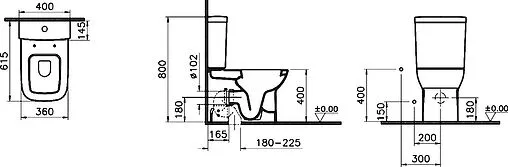 Унитаз-компакт VitrA S20 белый 9800B003-7204 Унитаз-компакт VitrA S20 белый 9800B003-7204