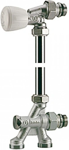 Узел нижнего подключения терморегулирующий боковой М16 x ½н Giacomini R438X062