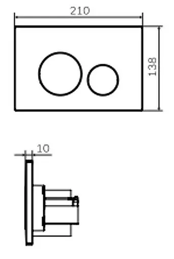Клавиша смыва для унитаза Am.Pm Pro L I049031 никель матовый