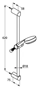 Душевая стойка Kludi Logo хром 6816005-00 Душевая стойка Kludi Logo хром 6816005-00, 2