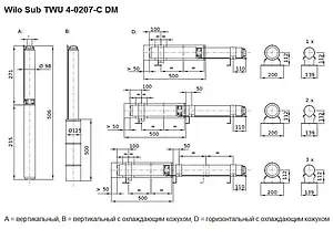 Насос скважинный центробежный 4" Wilo Sub TWU 4-0207-C DM 2786636 Насос скважинный центробежный 4" Wilo Sub TWU 4-0207-C DM 2786636, 2