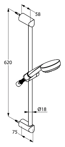 Душевая стойка Kludi Logo хром 6816005-00