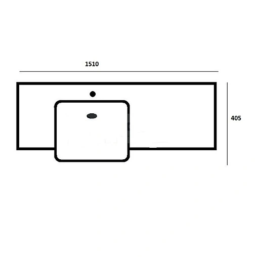 Раковина Aquaton Hotel B 150 L белый 1A709431PI01L