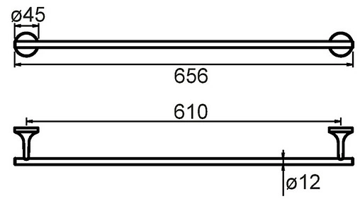 Полотенцедержатель Milardo Magellan хром MAGSM10M49