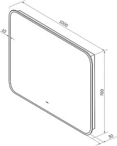Зеркало с подсветкой Continent Torry Led 100x70 с фоновой подсветкой, бесконтактным сенсором белый ЗЛП1528 Зеркало с подсветкой Continent Torry Led 100x70 с фоновой подсветкой, бесконтактным сенсором белый ЗЛП1528, 2