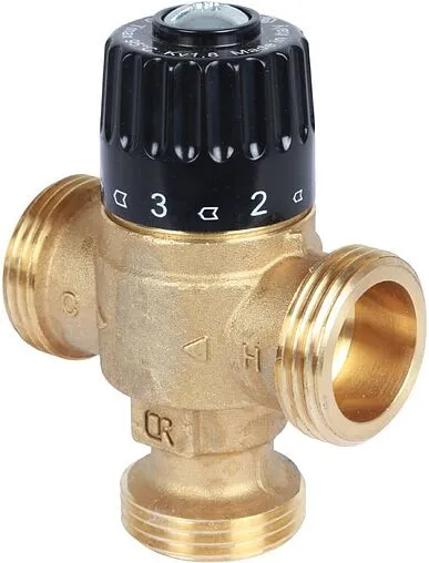 Трехходовой термостатический смесительный клапан 1&quot; +30...+65°С Kvs 1.8 Stout SVM-0125-186525