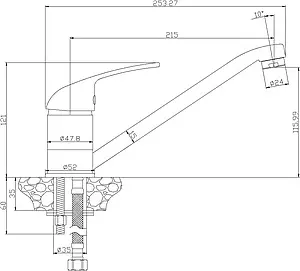 Смеситель для кухни Rossinka чёрный Y40-21-Black Смеситель для кухни Rossinka чёрный Y40-21-Black, 2