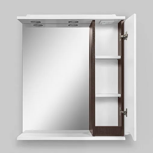 Шкаф-зеркало Am.Pm Like 65 R белый глянец/венге M80MPR0651VF