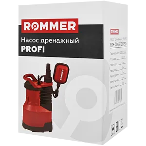 Насос дренажный Q=13м³/ч H=8.5м Rommer PROFI RDP-0003-100750 Насос дренажный Q=13м³/ч H=8.5м Rommer PROFI RDP-0003-100750, 4