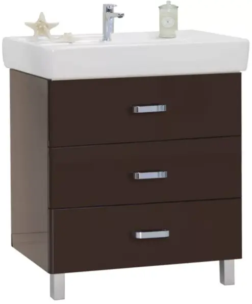 Тумба-умывальник напольная Aquaton Америна 80 M тёмно-коричневый 1A1691K1AM430 Тумба-умывальник напольная Aquaton Америна 80 M тёмно-коричневый 1A1691K1AM430, 1
