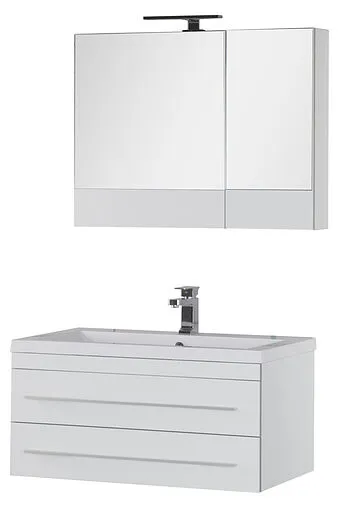 Шкаф-зеркало Aquanet Верона 90 L белый 00172339 Шкаф-зеркало Aquanet Верона 90 L белый 00172339