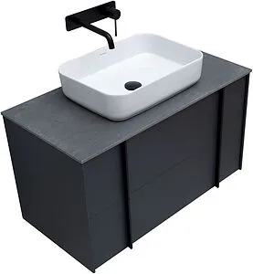 Тумба-умывальник подвесная Allen Brau Reality 90 антрацит 1.32006.AM+, 4