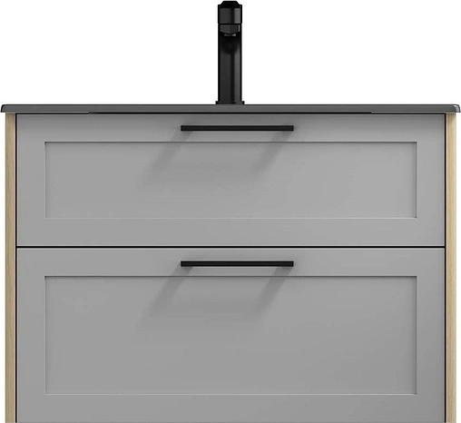 Тумба-умывальник подвесная ISVEA Valero 80 серый/дуб 27VRS075080I+10SL51081SV-2C